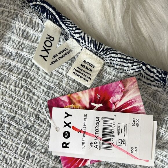 Roxy Sunset Walks Puff Sleeve Crop Size XL - Picture 5 of 6